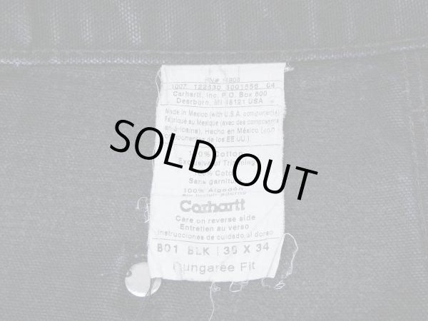 画像6: 00s Carhartt DOUBLE KNEE BLACK DUCK PAINTER WORK PANTS  (6)