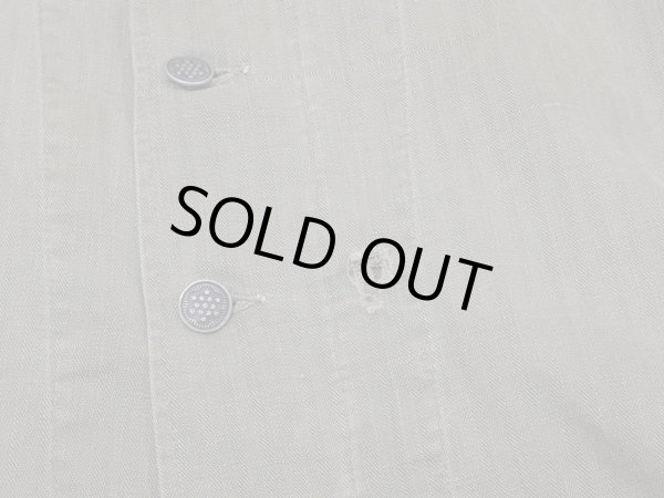 画像8: 40s US ARMY M-43 HBT HERRINGBONE TWILL UTILITY JACKET (8)