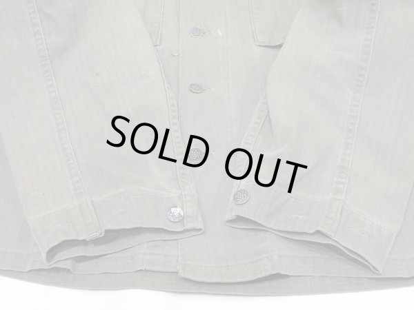 画像12: 40s US ARMY M-43 HBT HERRINGBONE TWILL UTILITY JACKET (12)