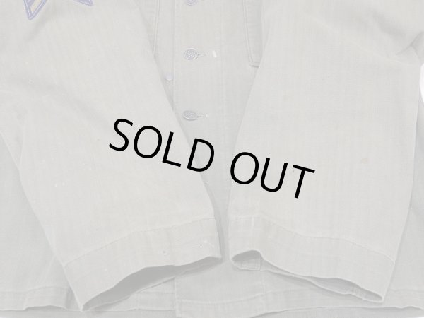 画像11: 40s US ARMY M-43 HBT HERRINGBONE TWILL UTILITY JACKET (11)