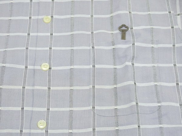 画像9: 60s Dunhill Sportswear PLAID LOOP COLLAR RAYON SHIRT DEAD STOCK (9)
