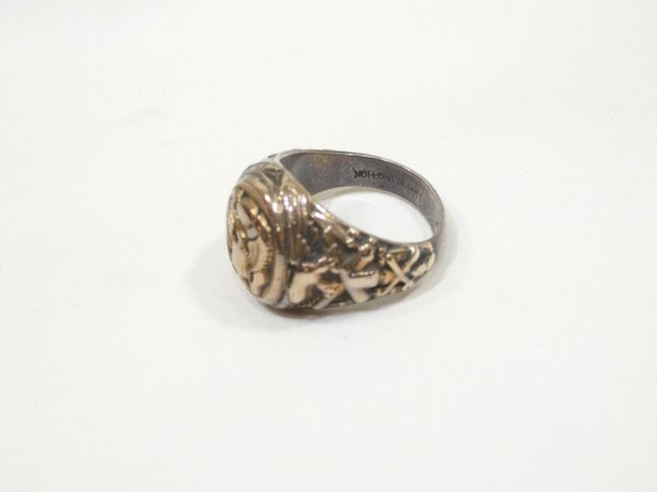 画像3: 40s US ARMY STERLING&10K COMBINATION RING (3)