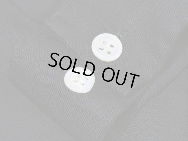 画像10: 50s CREIGHTON Sportswear BLACK PLAIN SOLID LOOP COLLAR RAYON SHIRT with EMBROIDED (10)