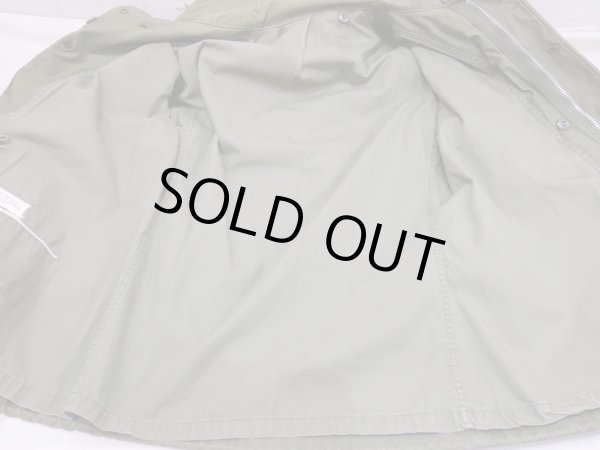 画像11: 60s 1965 US ARMY M-65 COTTON SATEEN OG-107 FIELD JACKET 1ST TYPE ALUMINUM ZIPPER S-S (11)