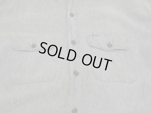 画像4: 60s UNKNOWN SALT&PEPPER BLACK CHAMBRAY SHIRT (4)