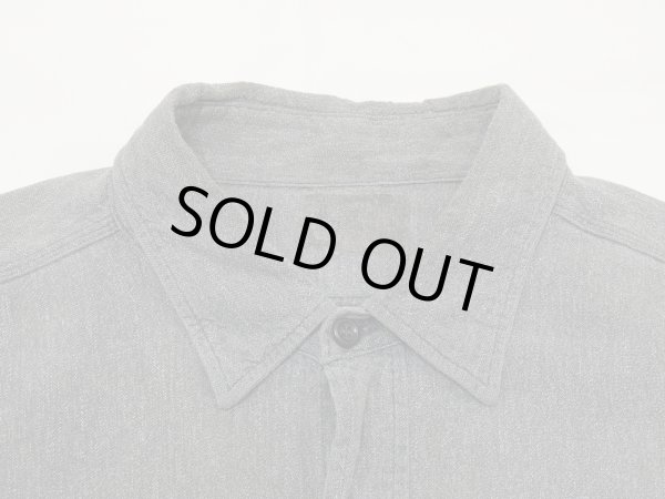 画像3: 60s UNKNOWN SALT&PEPPER BLACK CHAMBRAY SHIRT (3)