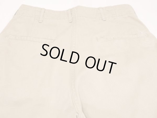 画像12: 40s 50s US ARMY M-45 COTTON KHAKI CHINO TROUSERS PANTS (12)