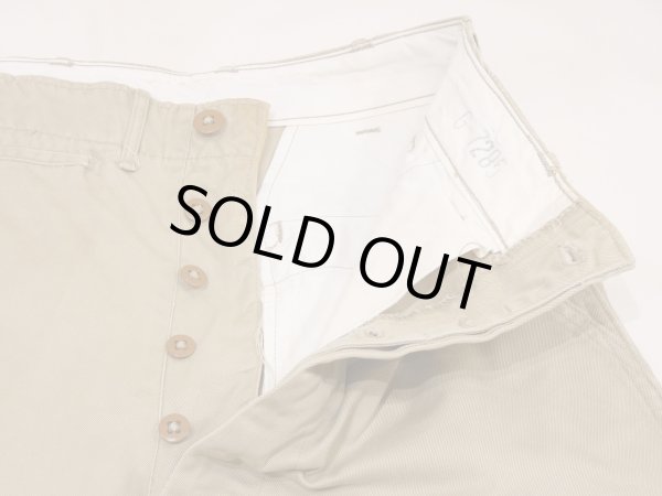 画像5: 40s 50s US ARMY M-45 COTTON KHAKI CHINO TROUSERS PANTS (5)