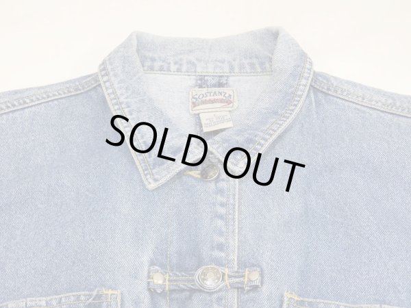 画像4: 90s SOSTANZA WORK WEAR CHINA DESIGN DENIM CHORE JACKET COVERALL (4)
