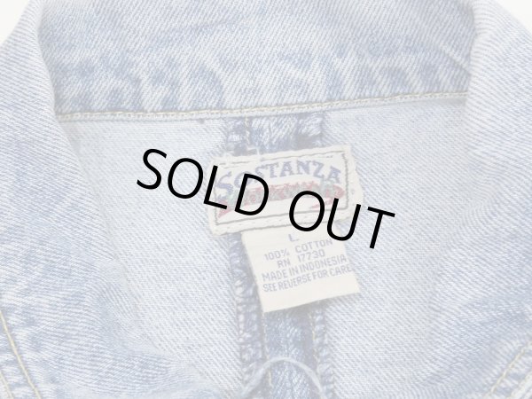 画像3: 90s SOSTANZA WORK WEAR CHINA DESIGN DENIM CHORE JACKET COVERALL (3)