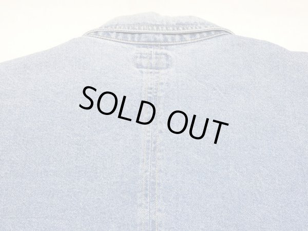 画像10: 90s SOSTANZA WORK WEAR CHINA DESIGN DENIM CHORE JACKET COVERALL (10)