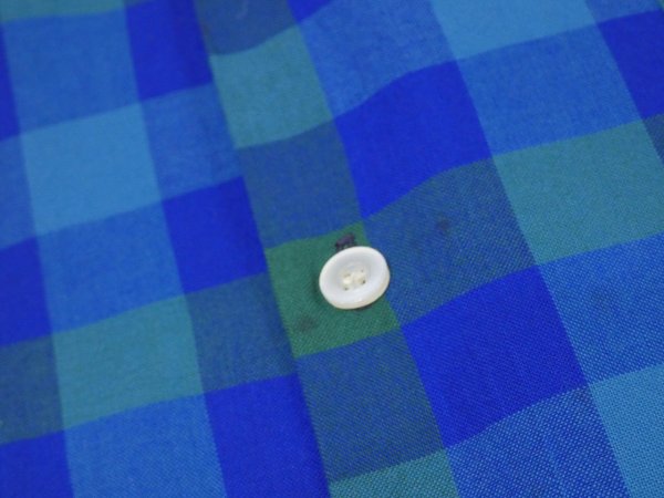 画像7: 50s Drayton BLOCK CHECK RAYON OPEN COLLAR BOX SHIRT (7)