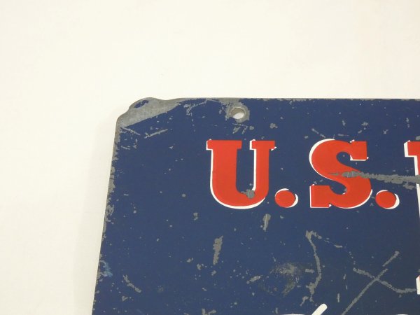 画像7: 40s 50s US Keds ADVERTISING BOTH SIDE METAL SIGN (7)