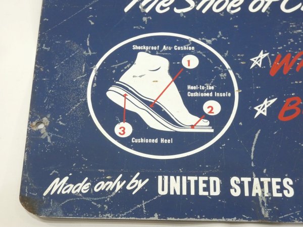 画像4: 40s 50s US Keds ADVERTISING BOTH SIDE METAL SIGN (4)