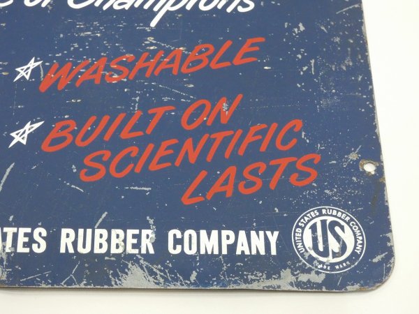 画像5: 40s 50s US Keds ADVERTISING BOTH SIDE METAL SIGN (5)