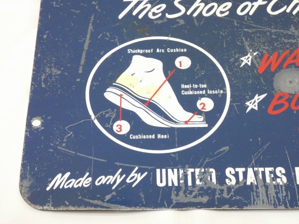 画像9: 40s 50s US Keds ADVERTISING BOTH SIDE METAL SIGN (9)