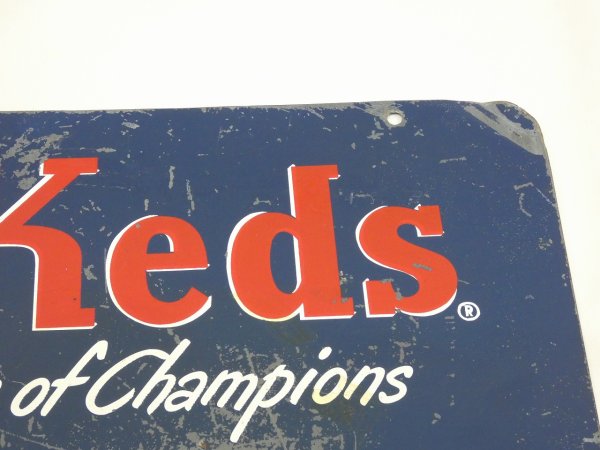 画像8: 40s 50s US Keds ADVERTISING BOTH SIDE METAL SIGN (8)