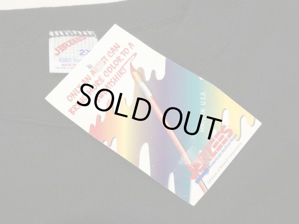 画像4: 90s JERZEES BLACK BLANK SWEAT MADE IN USA DEAD STOCK NOS (4)