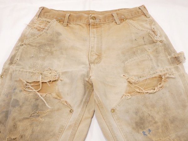 画像6: 10s Carhartt DOUBLE KNEE DUCK PAINTER WORK PANTS MADE IN USA DISTRESSED (6)