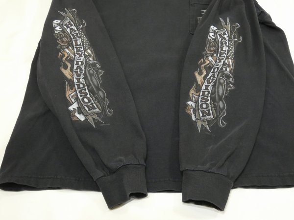 画像8: 00s HARLEY DAVIDSON FULL PRINT LONG SLEEVE L/S T-SHIRT MADE IN USA  (8)