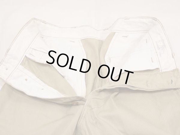 画像5: 40s 50s US ARMY M-45 COTTON KHAKI CHINO TROUSERS PANTS (2) (5)