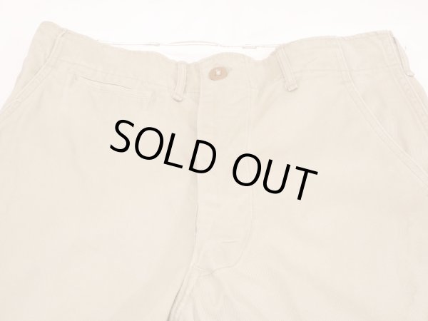画像4: 40s 50s US ARMY M-45 COTTON KHAKI CHINO TROUSERS PANTS (2) (4)
