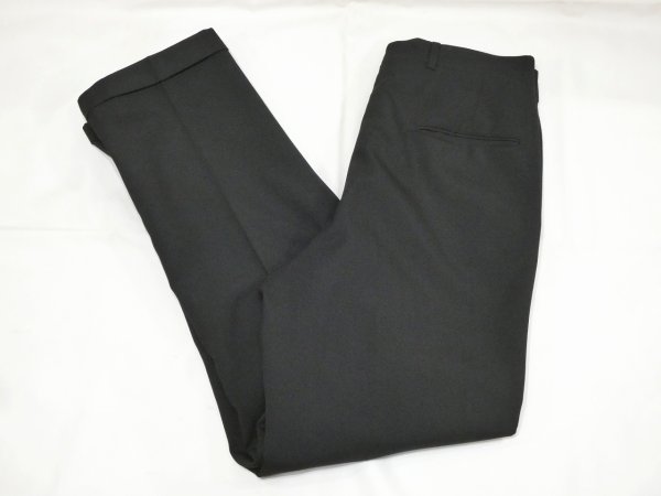 画像3: 70s UNKNOWN BLACK TAPARED SLACKS (3)