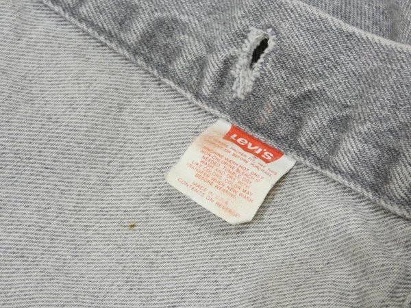 画像12: 80s Levi's 70507-4853 YARN DYED GRAY DENIM JACKET GJ MADE IN USA (12)