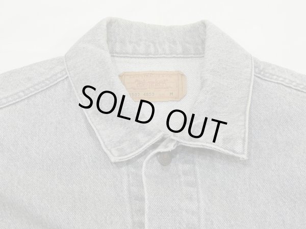 画像4: 80s Levi's 70507-4853 YARN DYED GRAY DENIM JACKET GJ MADE IN USA (4)