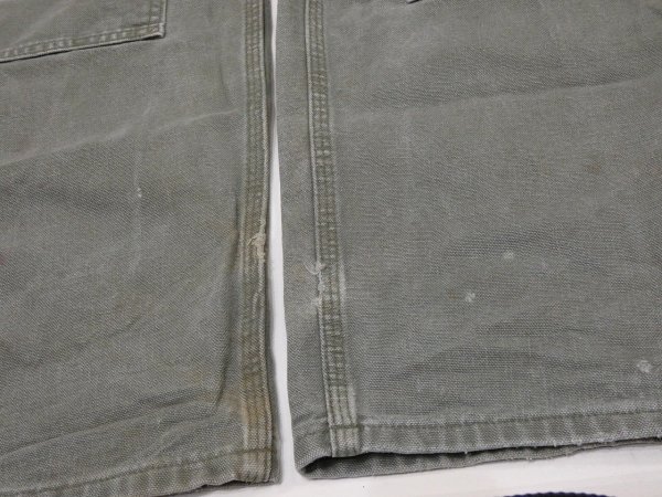 画像9: 10s Carhartt DOUBLE KNEE DUCK PAINTER WORK PANTS MOSS GREEN (9)
