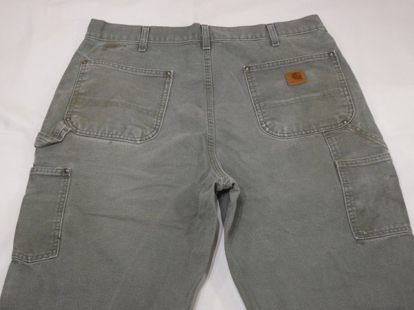 画像10: 10s Carhartt DOUBLE KNEE DUCK PAINTER WORK PANTS MOSS GREEN (10)