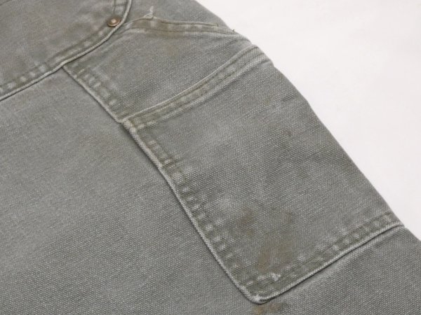 画像12: 10s Carhartt DOUBLE KNEE DUCK PAINTER WORK PANTS MOSS GREEN (12)