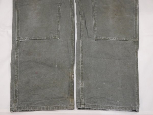画像8: 10s Carhartt DOUBLE KNEE DUCK PAINTER WORK PANTS MOSS GREEN (8)