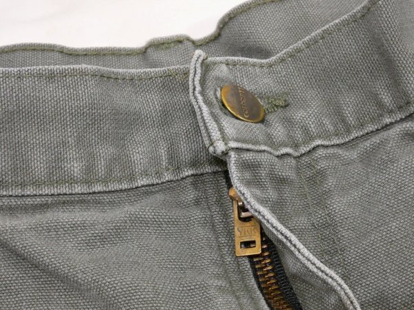 画像5: 10s Carhartt DOUBLE KNEE DUCK PAINTER WORK PANTS MOSS GREEN (5)