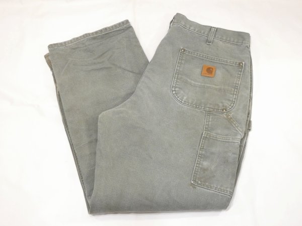 画像3: 10s Carhartt DOUBLE KNEE DUCK PAINTER WORK PANTS MOSS GREEN (3)