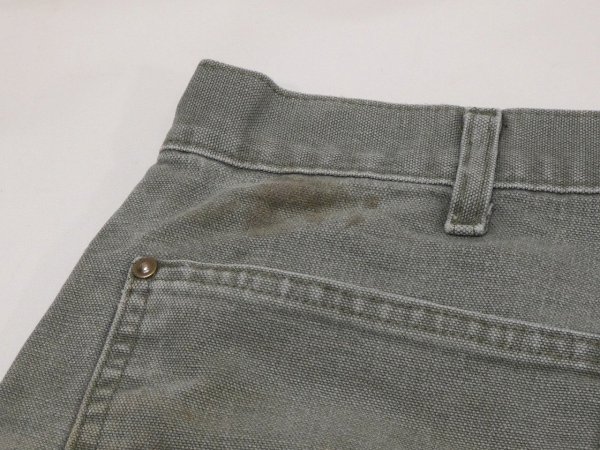 画像11: 10s Carhartt DOUBLE KNEE DUCK PAINTER WORK PANTS MOSS GREEN (11)