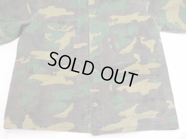 画像5: 70s Key IMPERIAL WOODLAND CAMO HUNTING CHORE JACKET COVERALL (5)