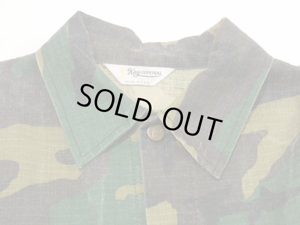 画像4: 70s Key IMPERIAL WOODLAND CAMO HUNTING CHORE JACKET COVERALL (4)