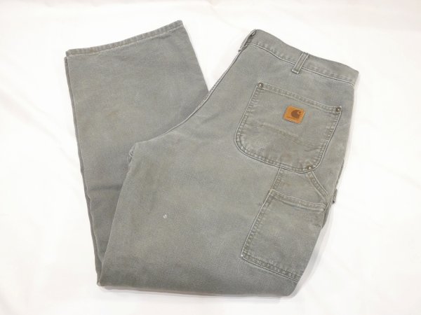 画像3: 10s Carhartt DOUBLE KNEE DUCK PAINTER WORK PANTS MOSS GREEN (2) (3)