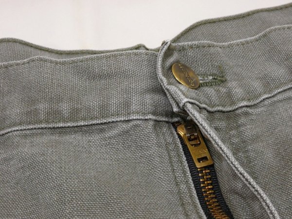 画像5: 10s Carhartt DOUBLE KNEE DUCK PAINTER WORK PANTS MOSS GREEN (2) (5)