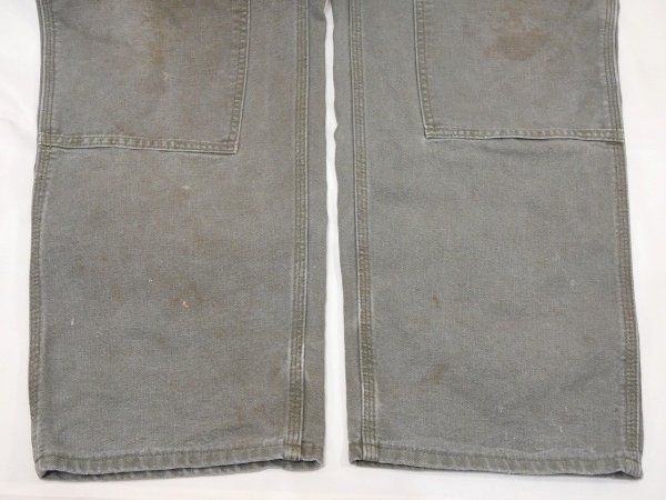 画像9: 10s Carhartt DOUBLE KNEE DUCK PAINTER WORK PANTS MOSS GREEN (2) (9)