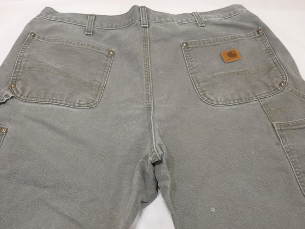 画像10: 10s Carhartt DOUBLE KNEE DUCK PAINTER WORK PANTS MOSS GREEN (2) (10)