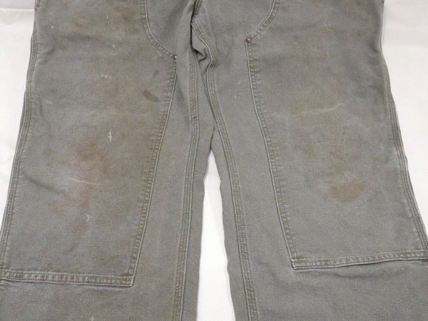 画像8: 10s Carhartt DOUBLE KNEE DUCK PAINTER WORK PANTS MOSS GREEN (2) (8)
