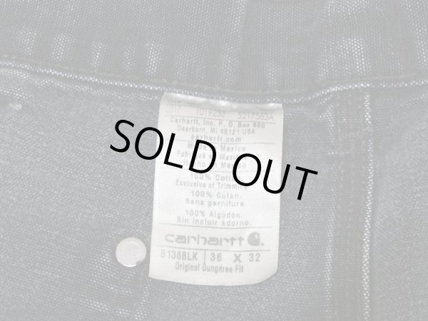 画像6: 10s Carhartt DOUBLE KNEE BLACK DUCK PAINTER WORK PANTS SUPER FADE (6)