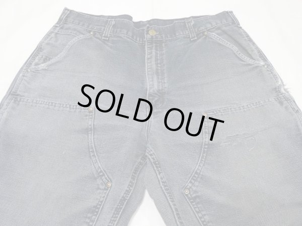 画像4: 10s Carhartt DOUBLE KNEE BLACK DUCK PAINTER WORK PANTS SUPER FADE (4)