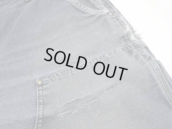 画像8: 10s Carhartt DOUBLE KNEE BLACK DUCK PAINTER WORK PANTS SUPER FADE (8)