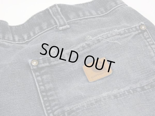 画像12: 10s Carhartt DOUBLE KNEE BLACK DUCK PAINTER WORK PANTS SUPER FADE (12)