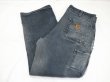 画像3: 10s Carhartt DOUBLE KNEE BLACK DUCK PAINTER WORK PANTS SUPER FADE (3)