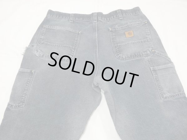 画像11: 10s Carhartt DOUBLE KNEE BLACK DUCK PAINTER WORK PANTS SUPER FADE (11)