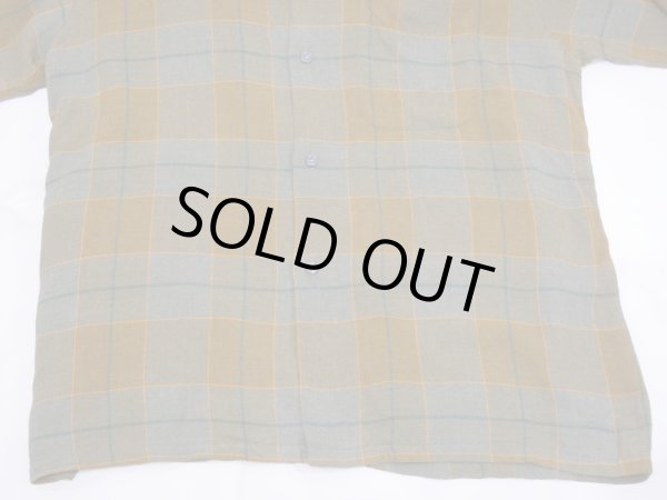 画像7: 60s MONACO GLADATION PLAID RAYON LOOP COLLAR BOX SHIRT (7)